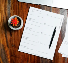 Documents de travail sur un bureau